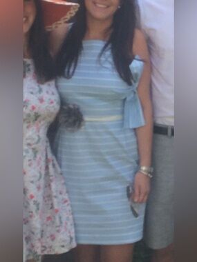 Kate Spade Light Blue Striped Mini Dress